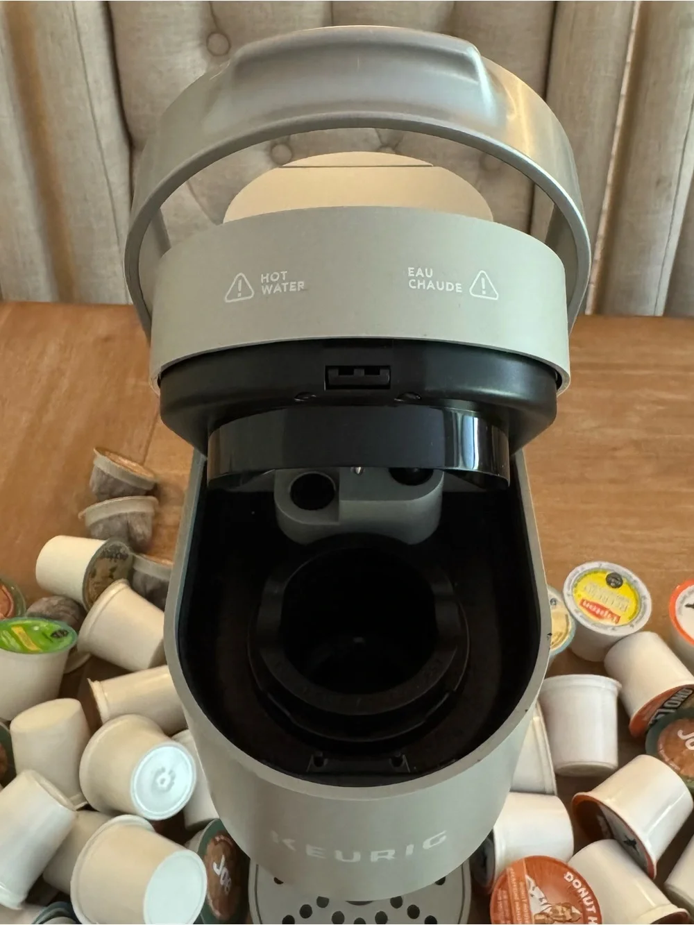 Keurig K-Mini Gray Single Serve Coffee Maker + 125 K-Cup Pods Barely Used